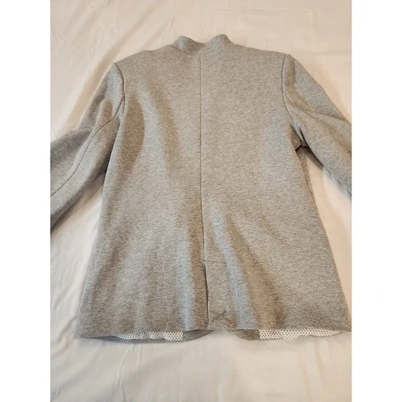 NEW Gibson Women Heather Grey Jersey Knit Blazer Size L Office Work Career Cozy - Picture 10 of 11